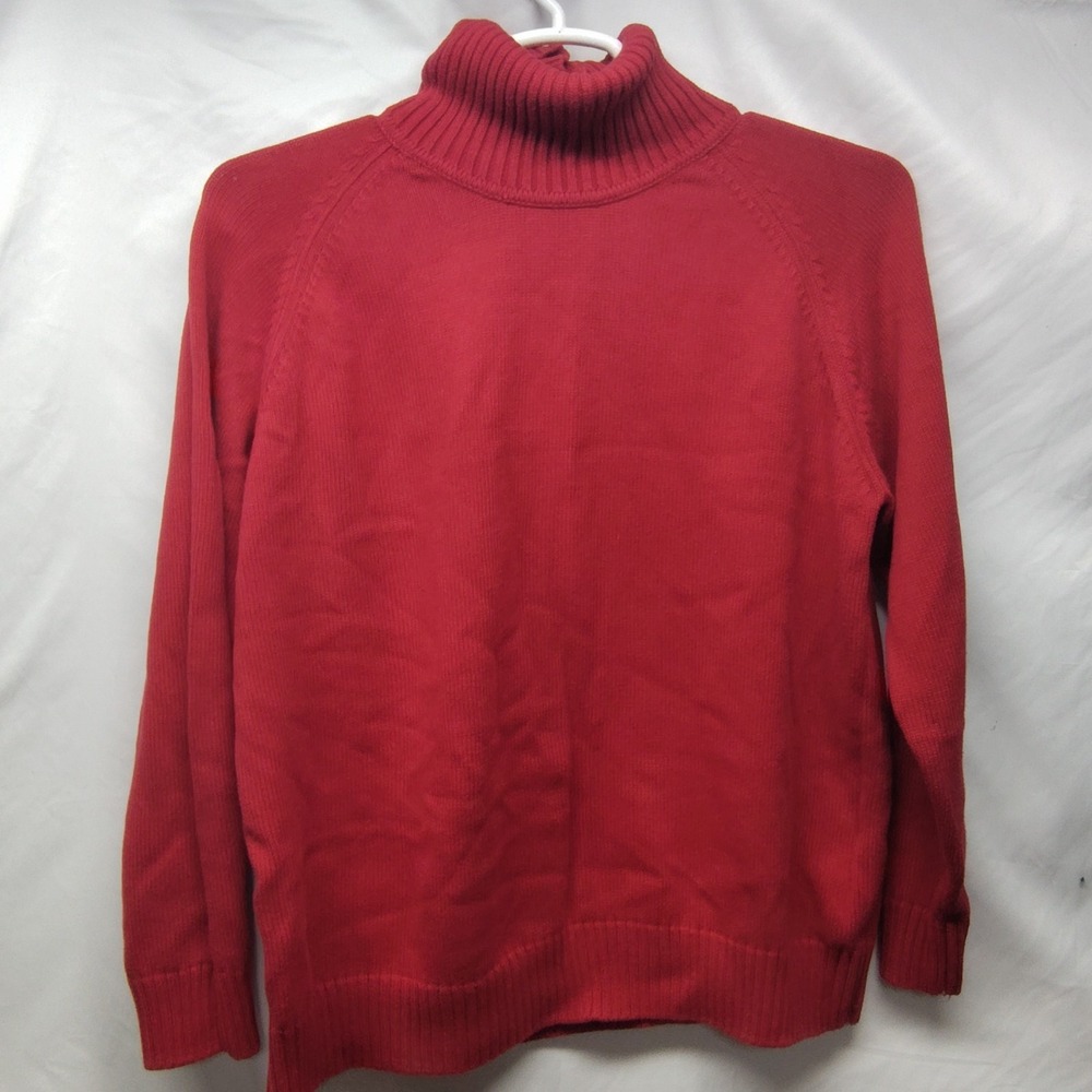 Pria 2X Women's red cotton turtleneck retro 80's-90's classic tv show
